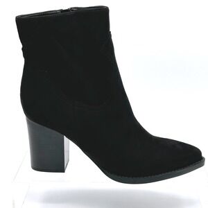 Nine West Size 10.5 Black Sueded Fabric Ankle Boots‎ Pointed NEW Taytay $149